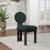 Napa Boucle Fabric Dining Chair with Solid Black Wood Frame
