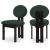 Napa Boucle Fabric Dining Chair with Solid Wood Frame