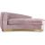 Julian Velvet Chaise Lounge with Gold Stainless Steel Base