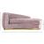 Julian Velvet Chaise Lounge with Gold Stainless Steel Base