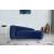 Julian Velvet Chaise Lounge with Stainless Steel Base