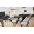 Breeze W98.4-inch Ceramic/Metal Customizable Elliptical Dining Table