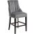 Oxford Velvet Counter Stool with Espresso Wood Legs