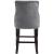 Oxford Velvet Counter Stool with Espresso Wood Legs