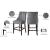 Oxford Velvet Counter Stool with Espresso Wood Legs