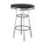 Theodore Wood Veneer Round Bar Table with Chrome Base