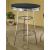 Theodore Wood Veneer Round Bar Table with Chrome Base