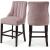 Oxford Velvet Counter Stool with Espresso Wood Legs