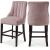 Oxford Velvet Counter Stool with Espresso Wood Legs
