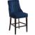 Oxford Velvet Counter Stool with Espresso Wood Legs
