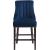 Oxford Velvet Counter Stool with Espresso Wood Legs