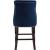 Oxford Velvet Counter Stool with Espresso Wood Legs