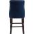 Oxford Velvet Counter Stool with Espresso Wood Legs