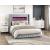 Fitzroy Corduroy Queen Panel Bed with Electric Fireplace