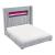 Fitzroy Corduroy Queen Panel Bed with Electric Fireplace