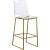 Lumen Polycarbonate Counter Stool with Gold Metal Frame