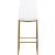 Lumen Polycarbonate Counter Stool with Gold Metal Frame
