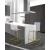 Lumen Polycarbonate Counter Stool with Gold Metal Frame