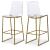 Lumen Polycarbonate Counter Stool with Metal Frame