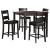 Griffin Transitional Counter Dining Room Set (Table + 5 Chairs)