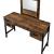 Juvanth Wood/Metal Vanity Desk w/Mirror & 4 Drawers