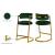 Stephanie Velvet Counter Stool with Polished Gold Metal Frame