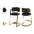 Stephanie Velvet Counter Stool with Polished Gold Metal Frame