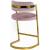 Stephanie Velvet Counter Stool with Polished Gold Metal Frame
