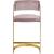 Stephanie Velvet Counter Stool with Polished Gold Metal Frame