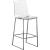 Lumen Polycarbonate Counter Stool with Chrome Metal Frame