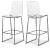 Lumen Polycarbonate Counter Stool with Chrome Metal Frame