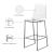 Lumen Polycarbonate Counter Stool with Chrome Metal Frame
