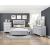 Anatole Fabric/Wood California King Panel Bed with LED Lighting