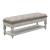 Magnolia Manor Tweed/Wood Chenille Bed Bench