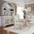 Magnolia Manor Wood/Glass Hutch & Buffet w/2 Drawers & 2 Doors