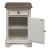 Magnolia Manor Rectangular Wood/Glass Chair Side Table w/Drawer & Door