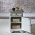 Magnolia Manor Rectangular Wood/Glass Chair Side Table w/Drawer & Door