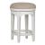 Magnolia Manor Tufted Chenille/Wood Console Swivel Stool