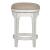 Magnolia Manor Tufted Chenille/Wood Console Swivel Stool