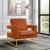 Noah Velvet Accent Chair with Gold Stainless Steel Base