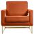 Noah Velvet Accent Chair with Gold Stainless Steel Base