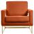 Noah Velvet Accent Chair with Gold Stainless Steel Base