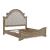 Magnolia Manor Tweed/Wood Upholstered King Size Bed
