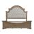 Magnolia Manor Tweed/Wood Upholstered King Size Bed
