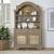 Magnolia Manor Wood/Glass Hutch & Buffet w/2 Doors & 2 Drawers