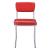 Retro Open Back Leatherette Side Chairs with Chromed Base
