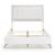 Ripple Chenille/Faux Marble/Wood Queen Panel Bed with LED Lighting
