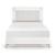 Ripple Chenille/Faux Marble/Wood Queen Panel Bed with LED Lighting