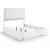 Ripple Chenille/Faux Marble/Wood Queen Panel Bed with LED Lighting