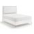 Ripple Chenille/Faux Marble/Wood Queen Panel Bed with LED Lighting